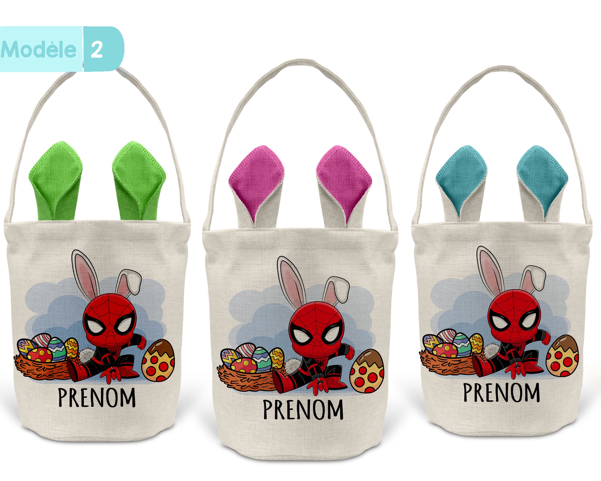 Panier de Pâques personnalisé -Thème dessins animés