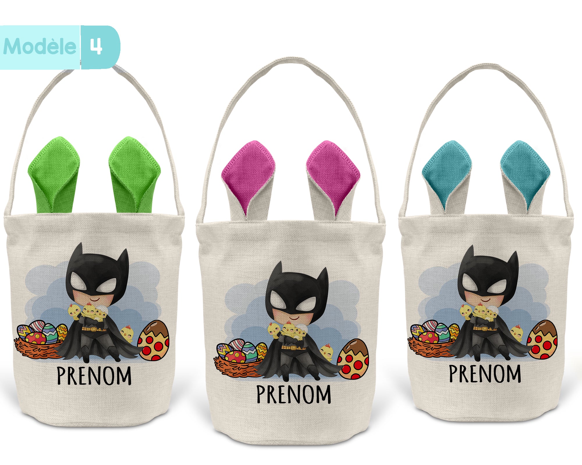 Panier de Pâques personnalisé -Thème dessins animés