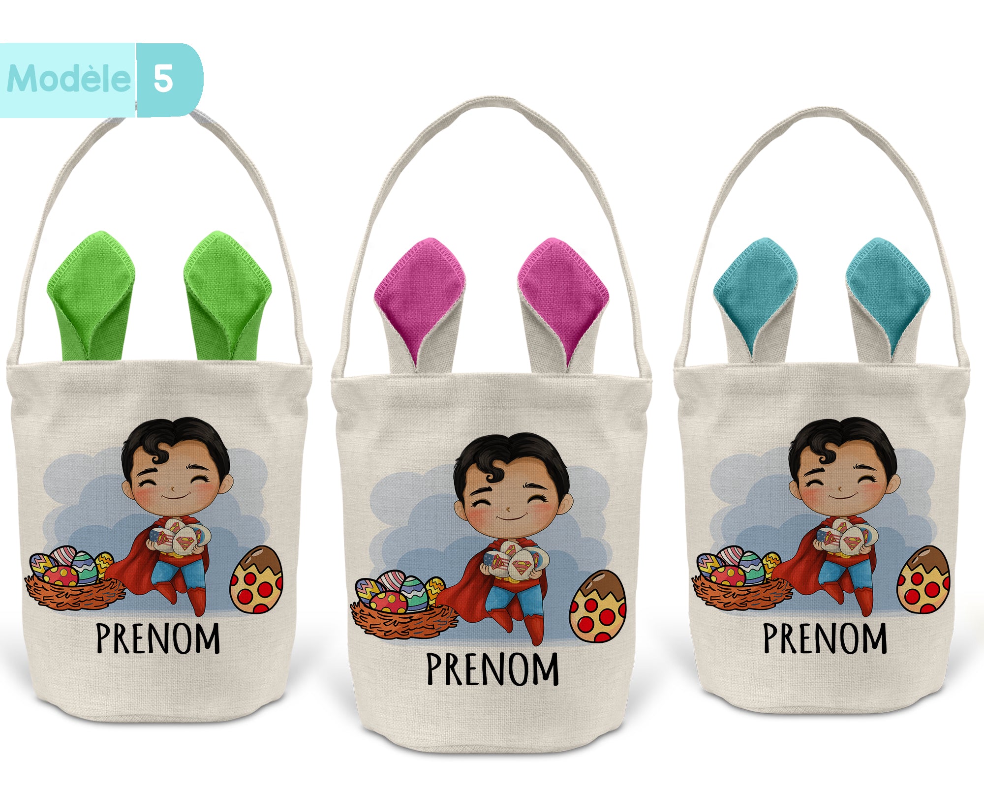 Panier de Pâques personnalisé -Thème dessins animés