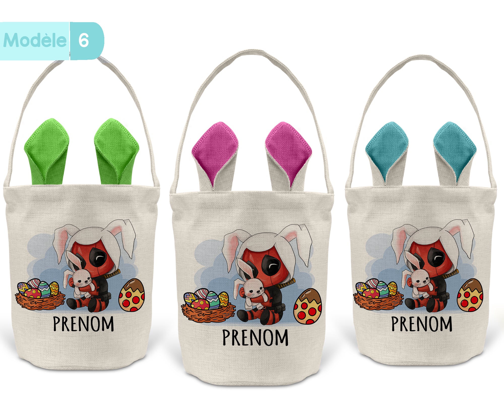 Panier de Pâques personnalisé -Thème dessins animés