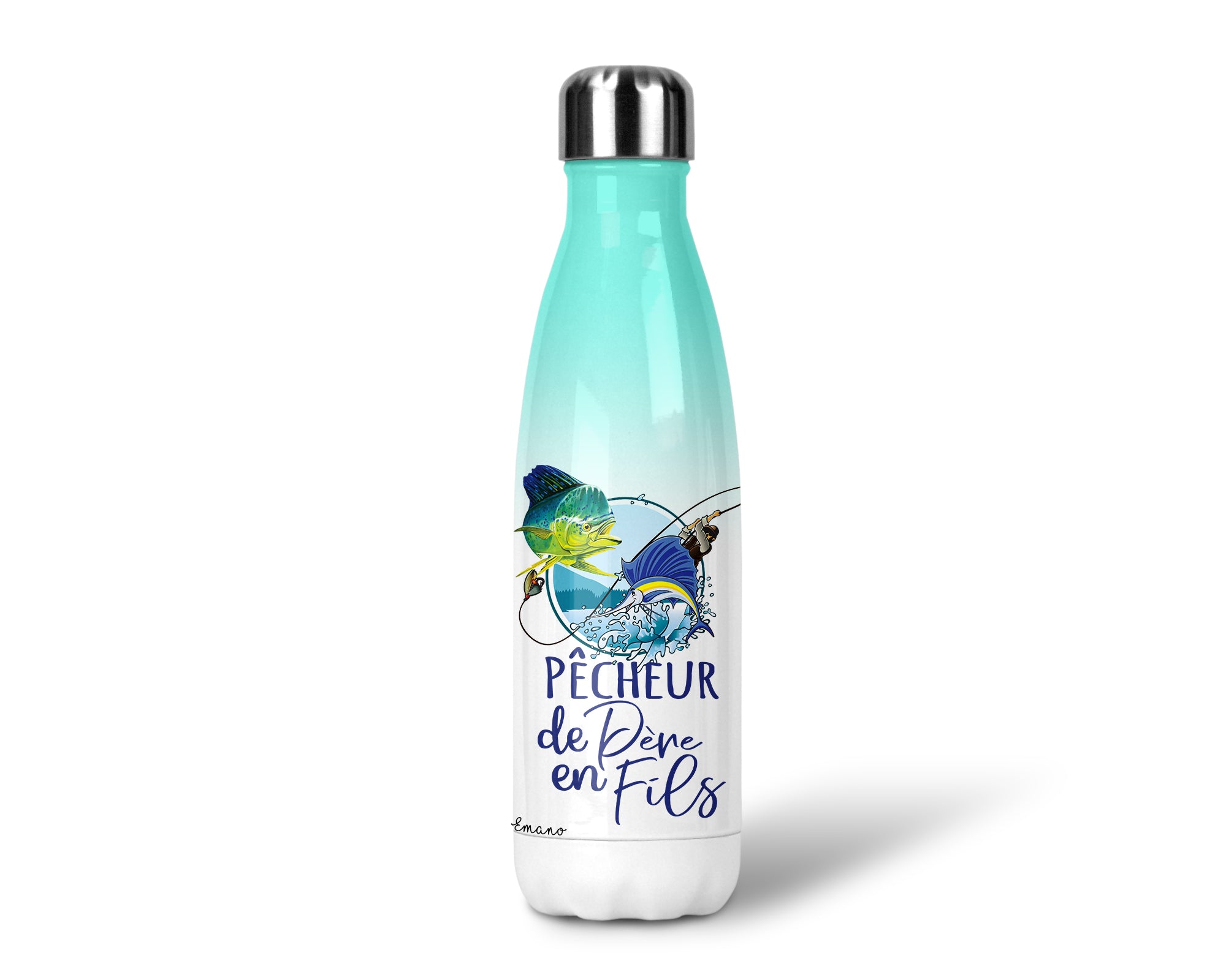 Gourde isotherme personnalisable- Pêcheur