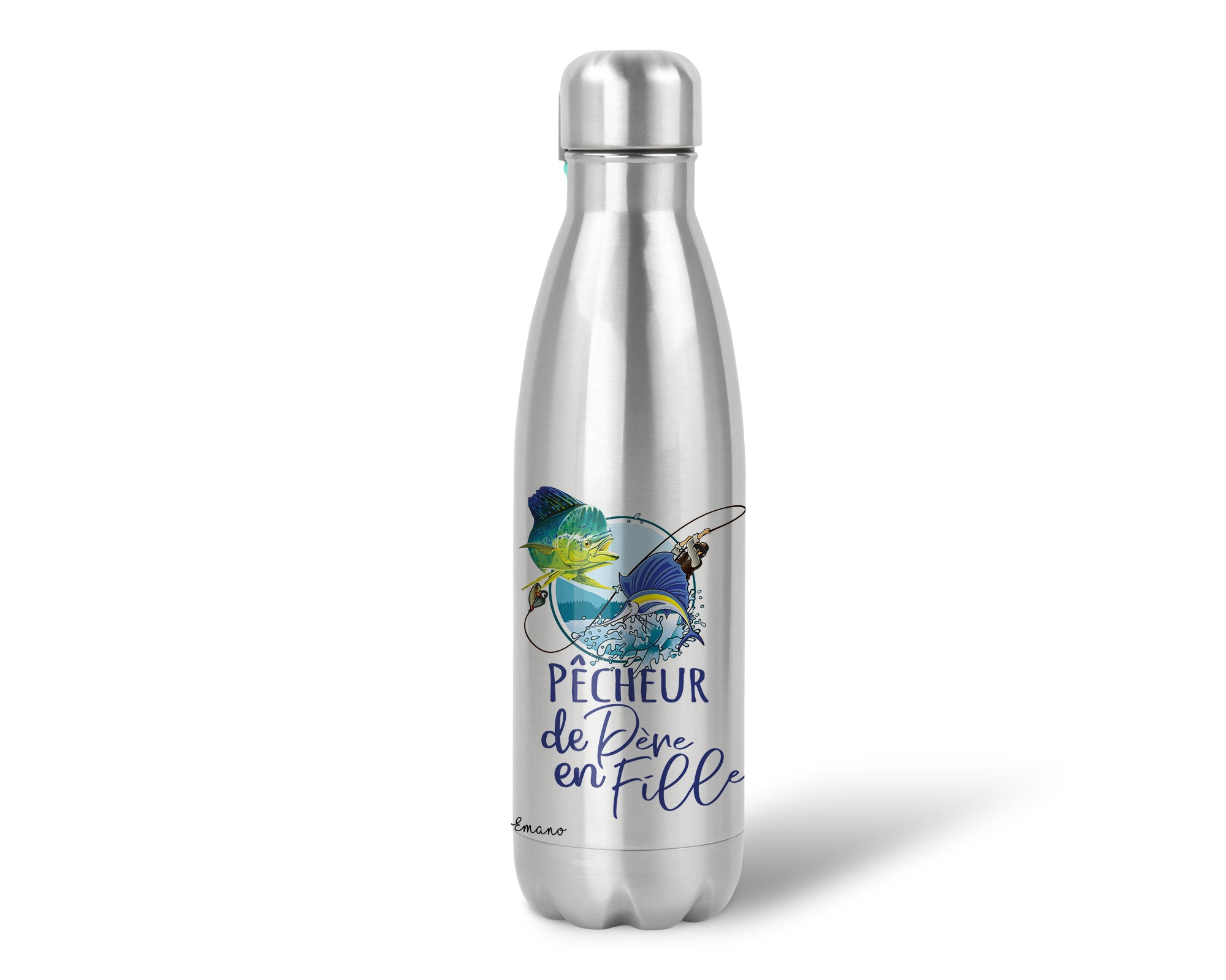 Gourde isotherme personnalisable- Pêcheur