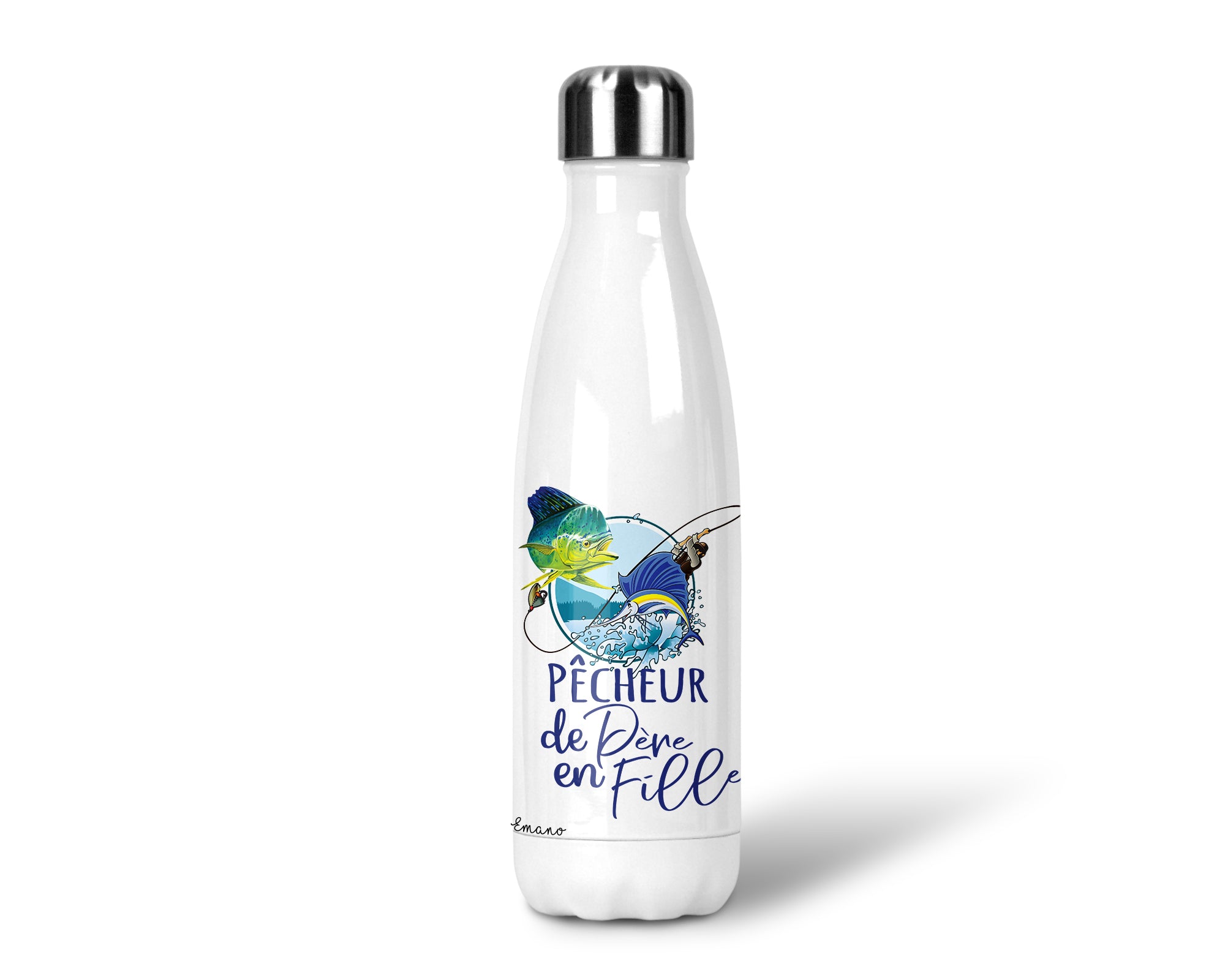 Gourde isotherme personnalisable- Pêcheur