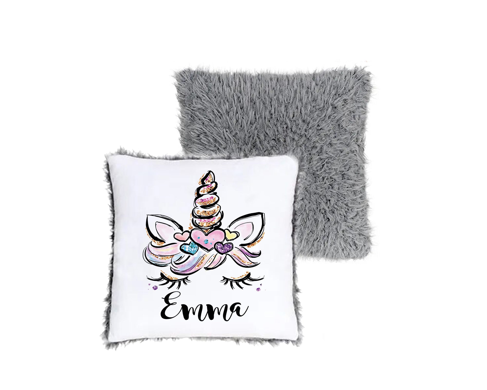Coussin licorne personnalisée