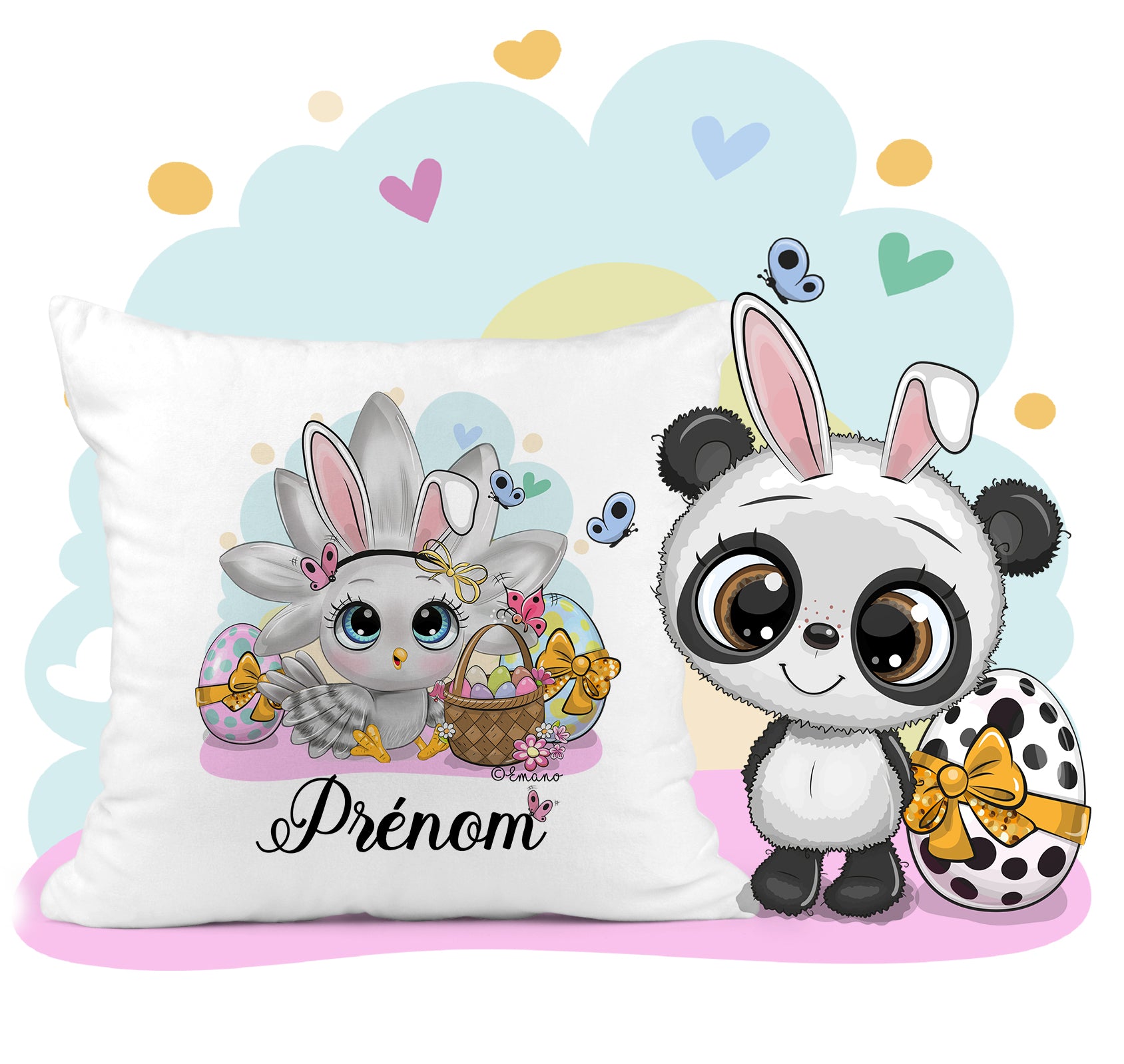 Coussin personnalisable -thème  Pâques